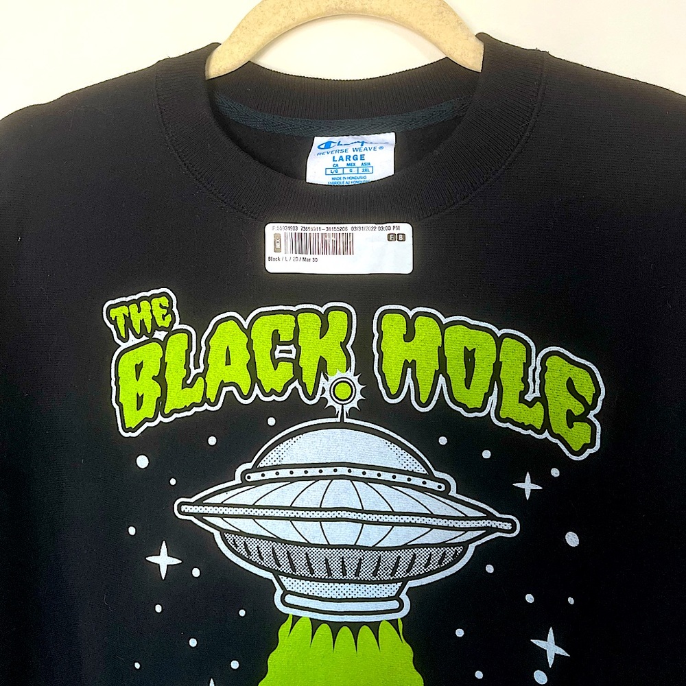 NWT BLACK HOLE MONOPLEXxSPECTRAL YOUTH Small Batch Unisex Graphic Sweatshirt - Picture 4 of 4